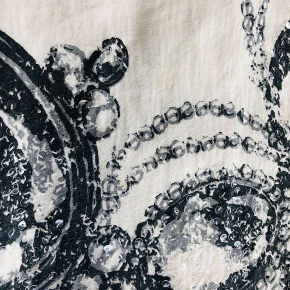 Style & Co. short sleeve cotton T-shirt with beads - Picture 2 of 4